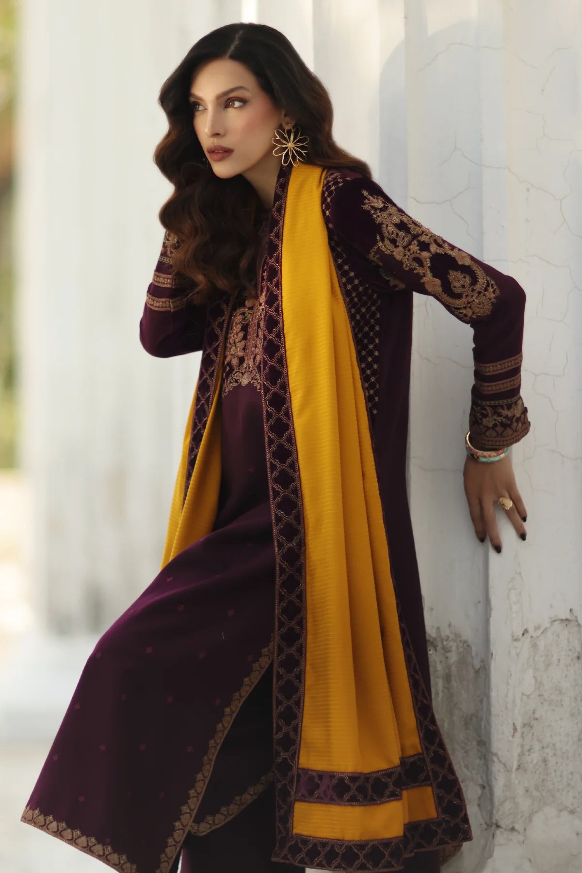 3-PC Unstitched Peach Leather with Velvet CSW5-09