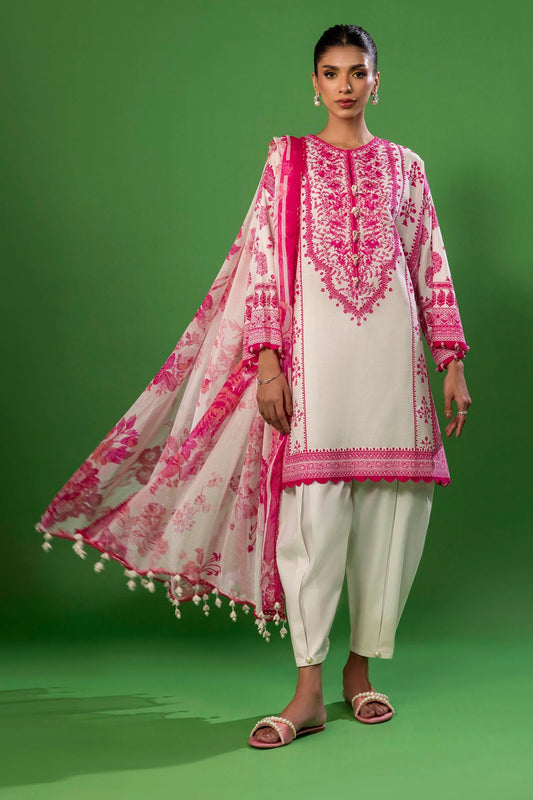 Unstitched Lawn 3 Piece Suit - 11A