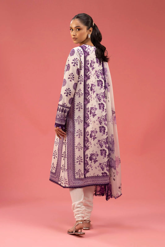 Unstitched Lawn 3 Piece Suit - 11B