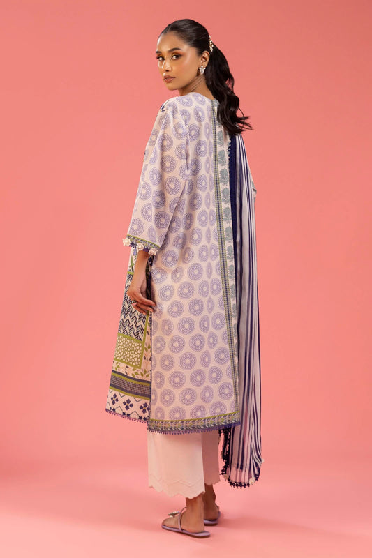 Unstitched Lawn 3 Piece Suit - 12A