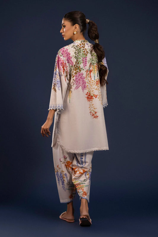 Unstitched Lawn 3 Piece Suit - 13A