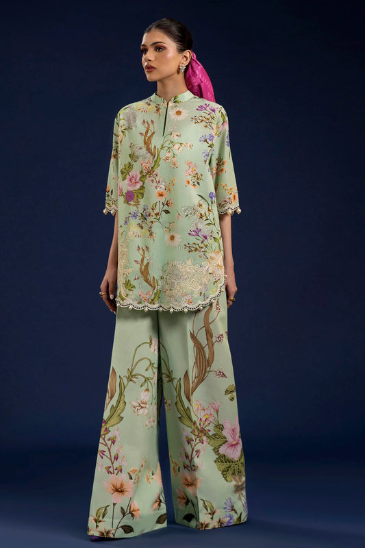 Unstitched Lawn 3 Piece Suit - 14B
