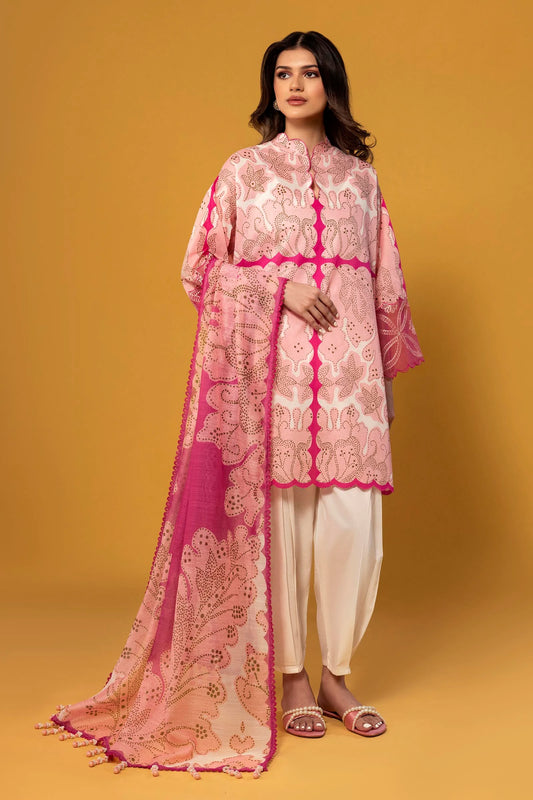Unstitched Lawn 3 Piece Suit - 4A