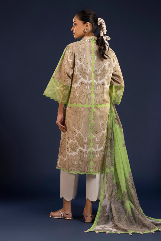 Unstitched Lawn 3 Piece Suit - 4B