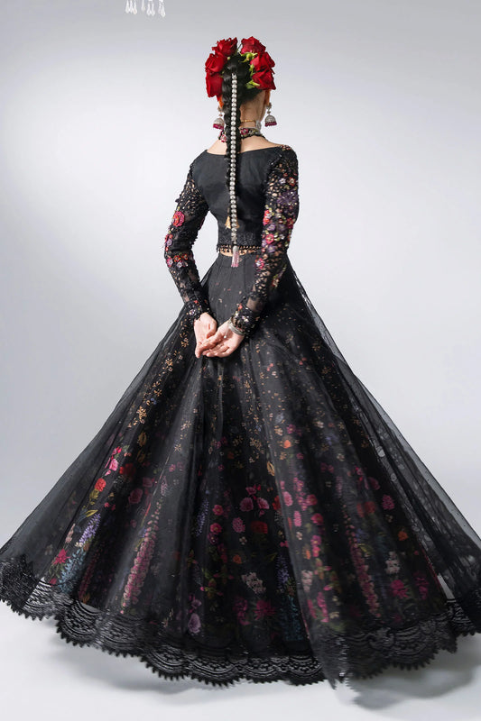 3 Piece Unstitched Embroidered Organza Suit | BD - 3101