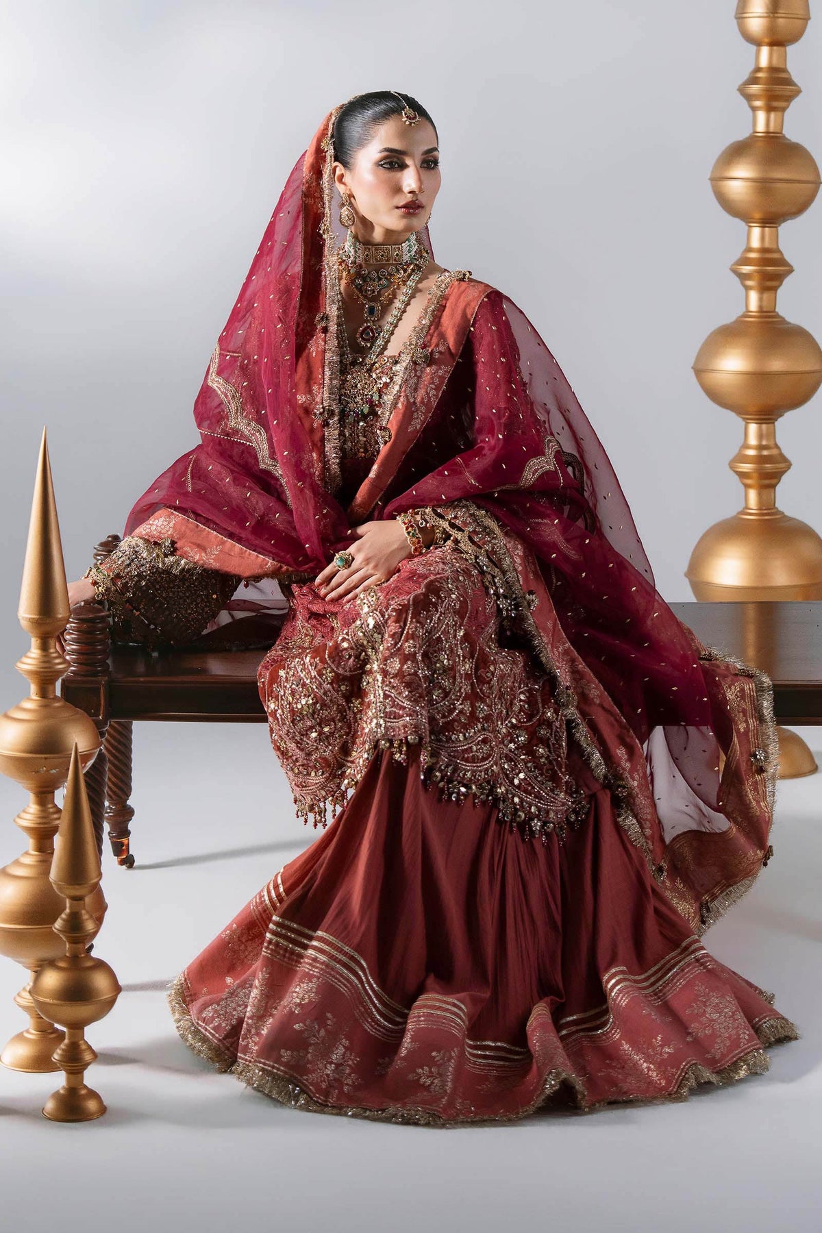 3 Piece Unstitched Embroidered Organza Suit | BD - 3108