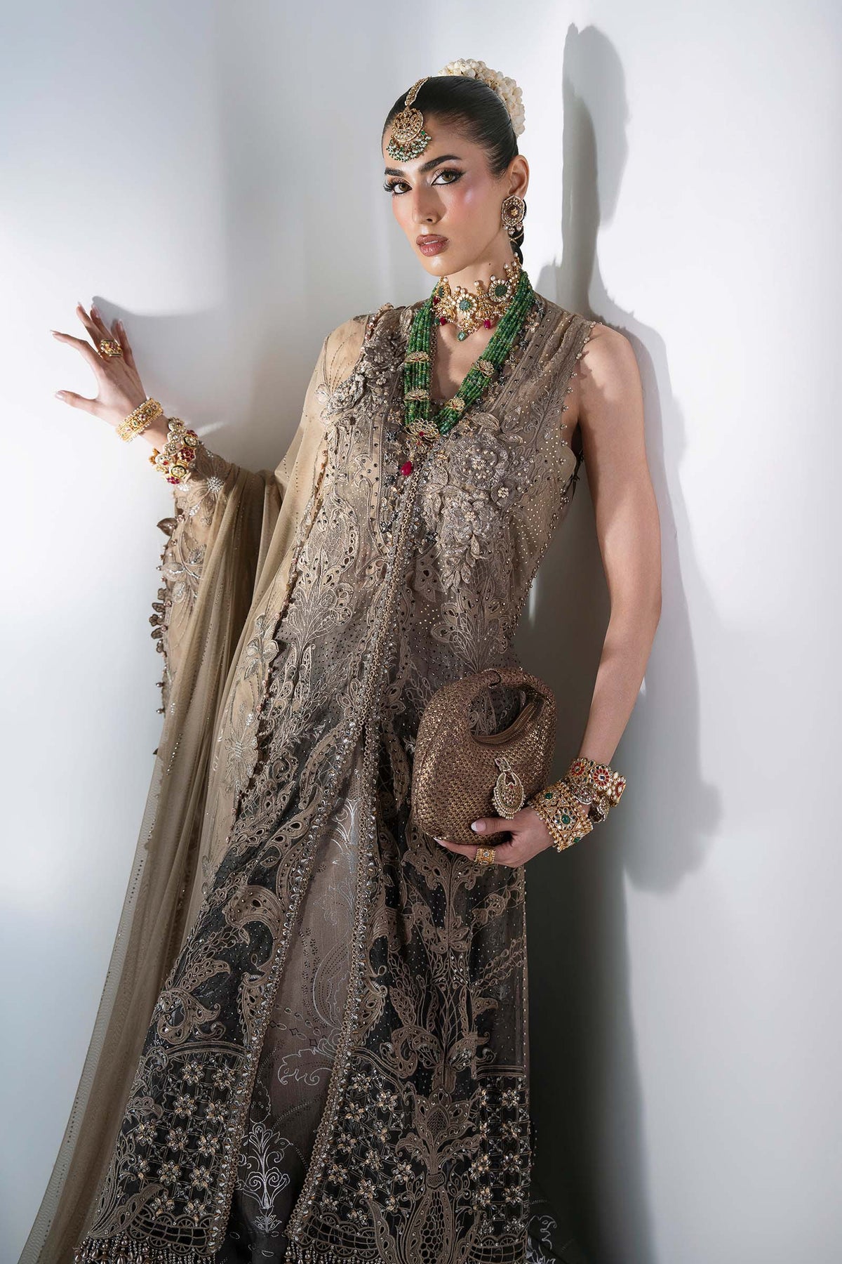 3 Piece Unstitched Embroidered Chiffon Suit | BD - 3102