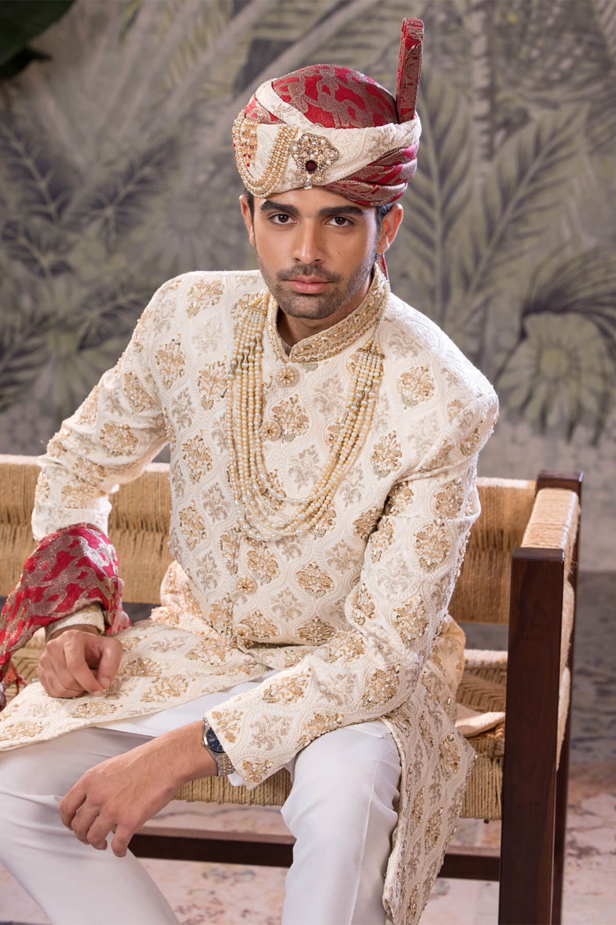 Bin Tayyab Sherwani (TD-1541) OFF WHITE