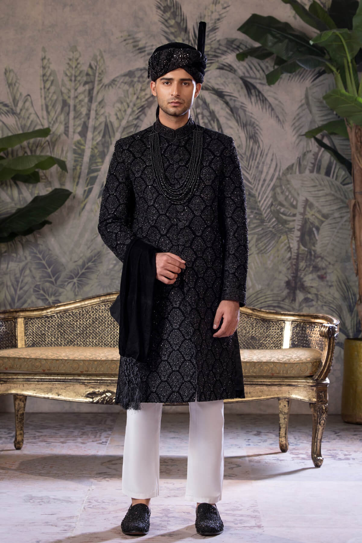 Bin Tayyab Sherwani (TD-1682) BLACK