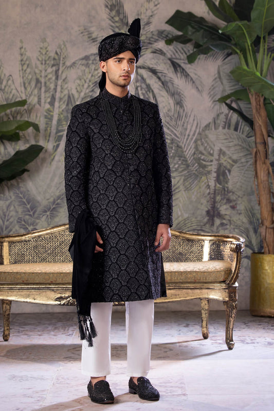 Bin Tayyab Sherwani (TD-1682) BLACK