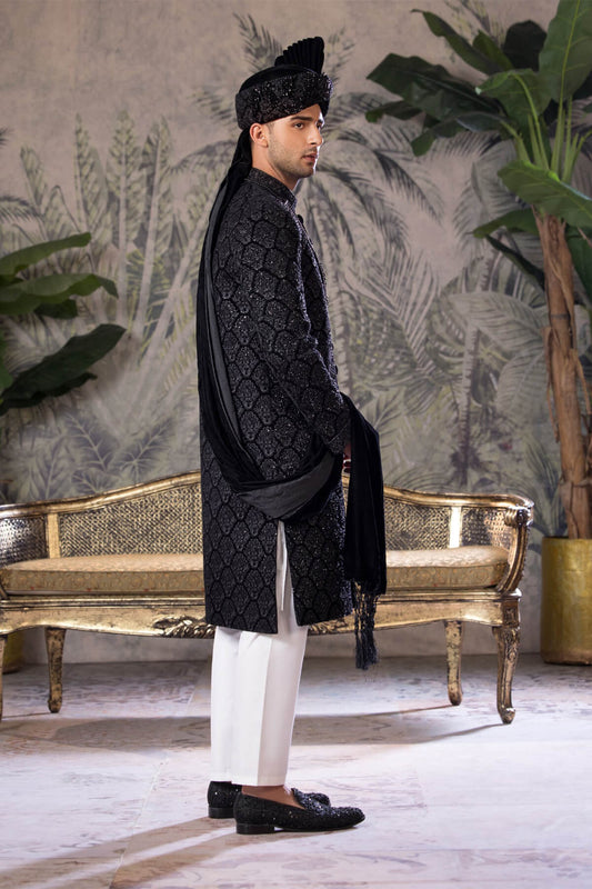 Bin Tayyab Sherwani (TD-1682) BLACK