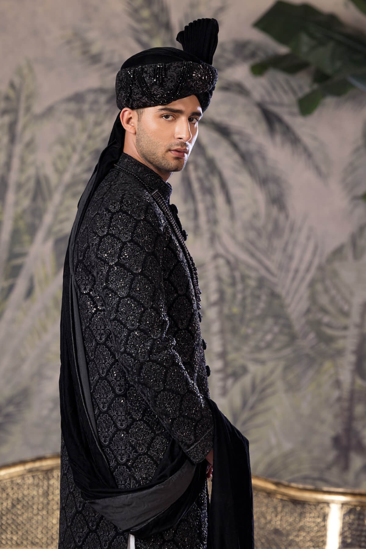 Bin Tayyab Sherwani (TD-1682) BLACK