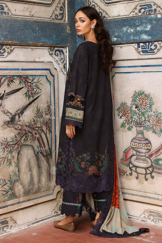 3-PC Unstitched Embroidered Linen Collection CCW7-21
