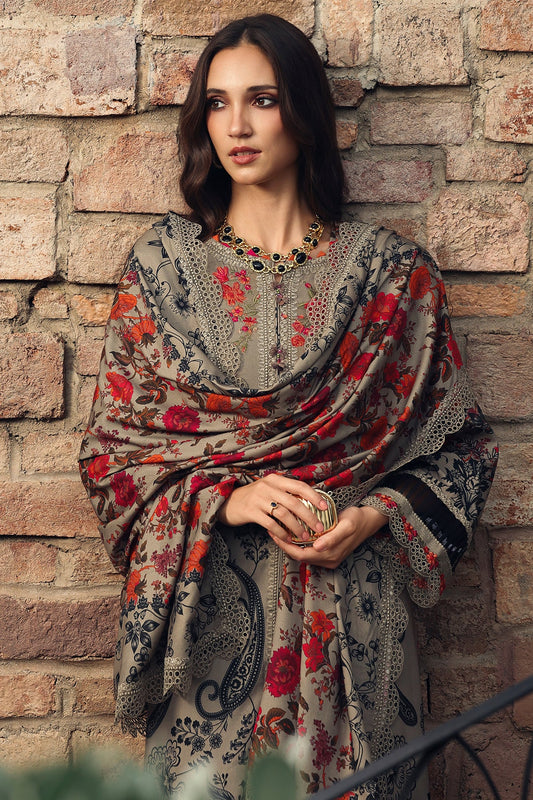 3-PC Unstitched Embroidered Linen Collection CCW7-24
