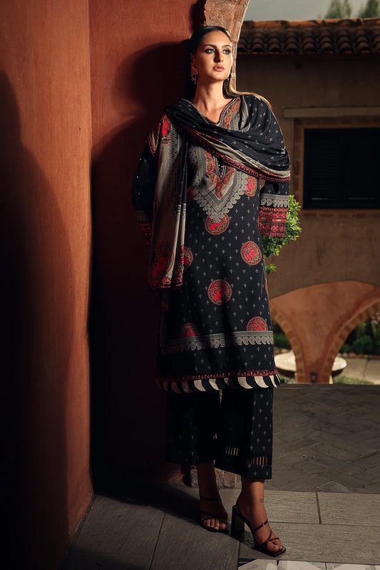 3-PC Unstitched Embroidered Linen Collection CCW7-25