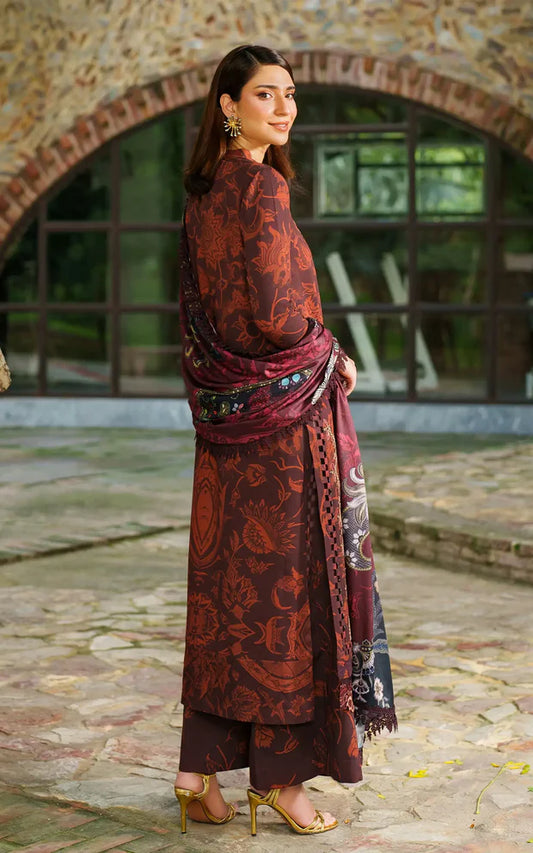 Crimson Chill | 3pcs Embroidered Unstitched Winter