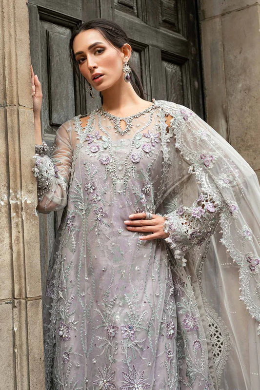 3 Piece Unstitched Embroidered Net Suit