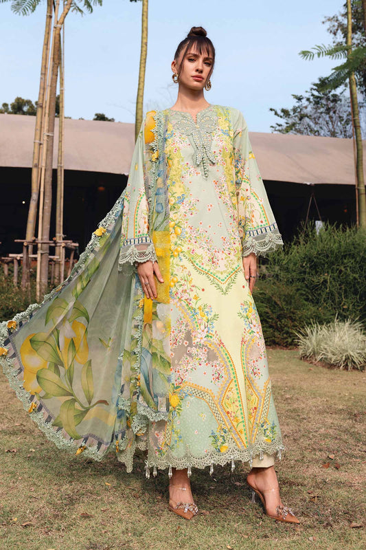 3 Piece Unstitched Embroidered Lawn Suit | MPT-2908-B