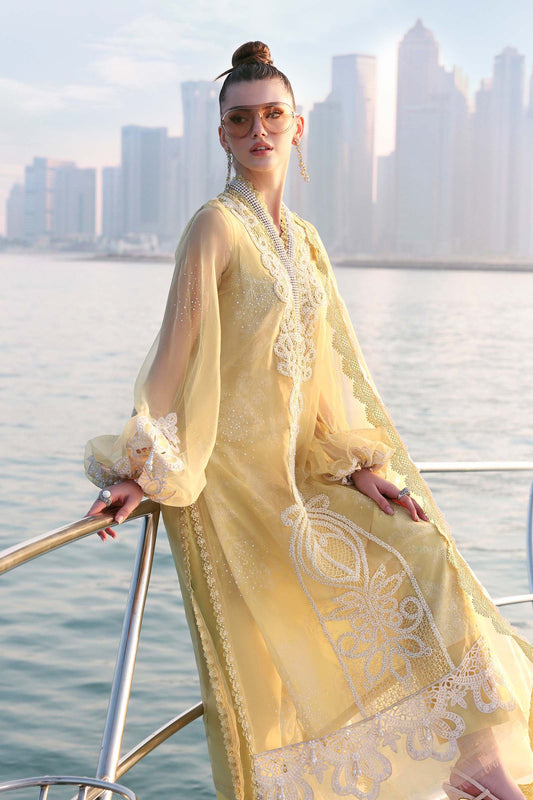 3 Piece Unstitched Embroidered Organza Suit