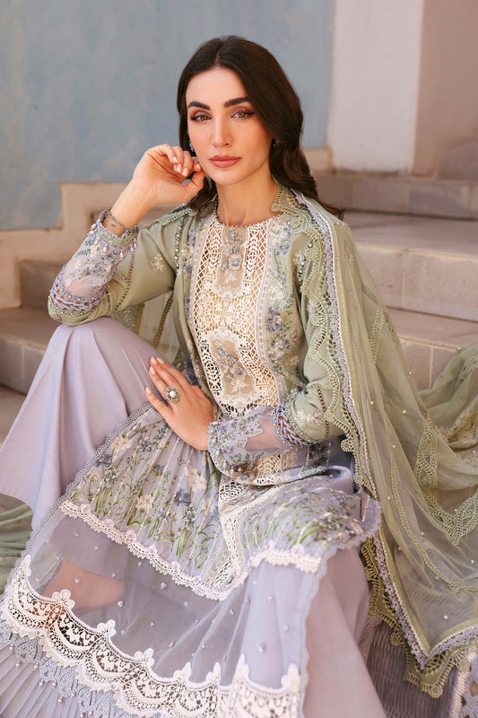 3 Piece Unstitched Embroidered Lawn Suit