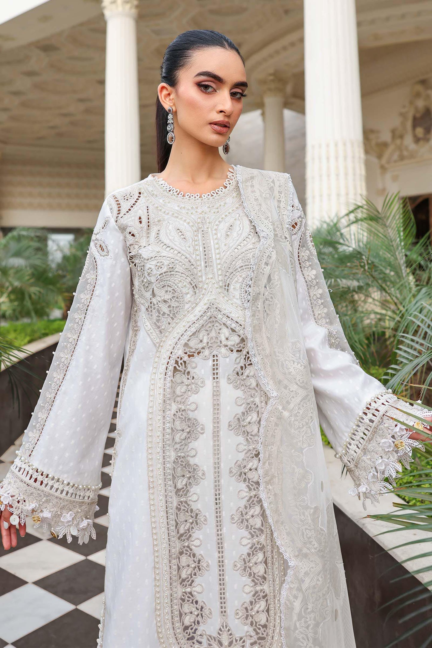 3 Piece Unstitched Embroidered Jacquard Lawn Suit | EL-26-01