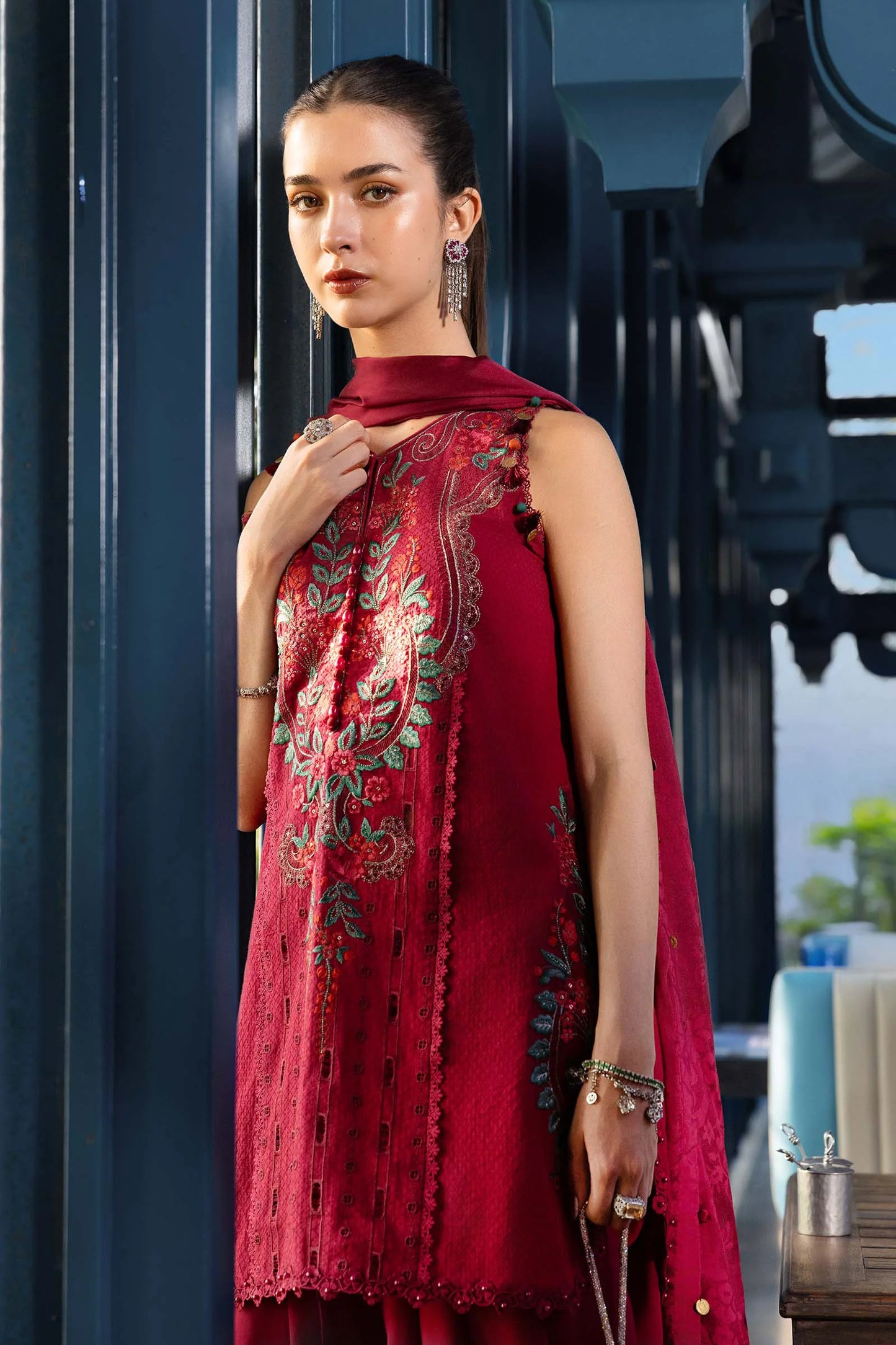 3 Piece Unstitched Embroidered Jacquard Lawn Suit | EL-26-05