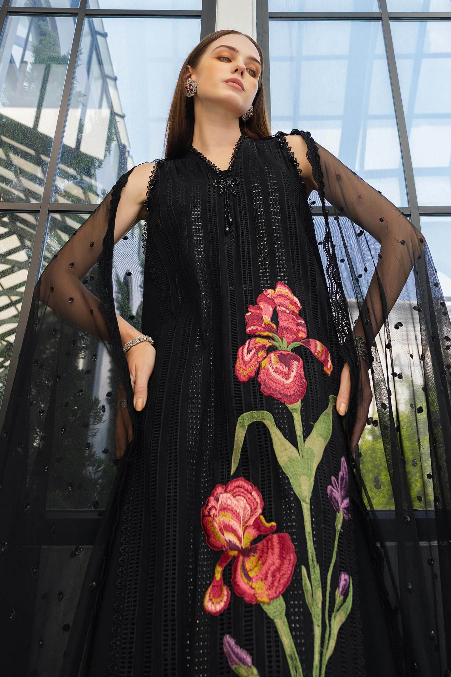 3 Piece Unstitched Embroidered Lawn Suit | EL-26-10