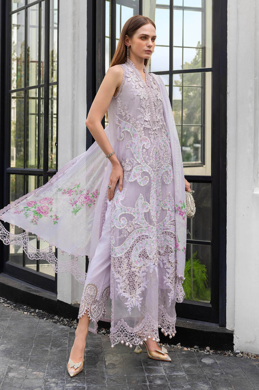 3 Piece Unstitched Embroidered Lawn Suit | EL-26-12