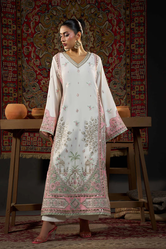 2 PIECE EMBROIDERED KHADAR KAFTAN EMB-581 C