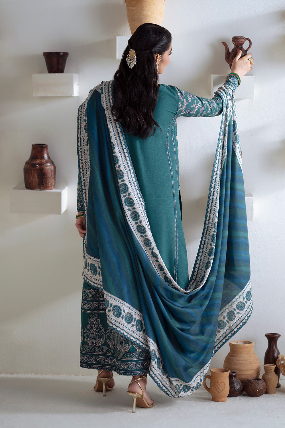3 Piece Embroidered Khaddar Serina - FSU5675