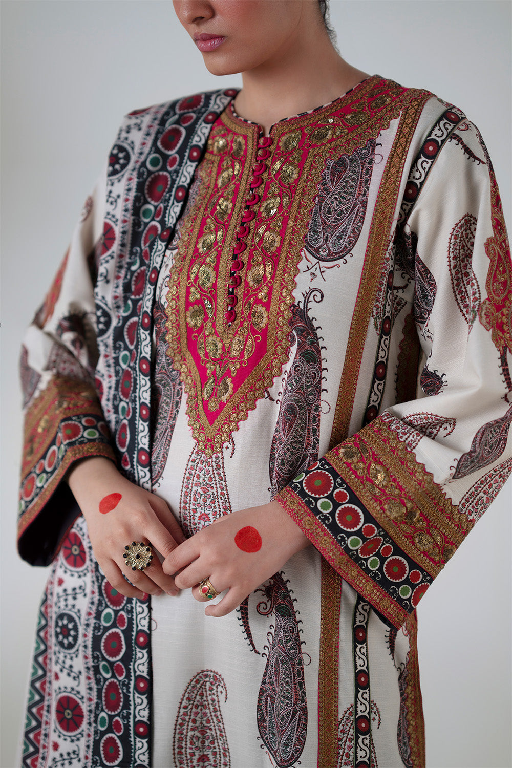 3 Piece Embroidered Khaddar Zohal - FSU5678