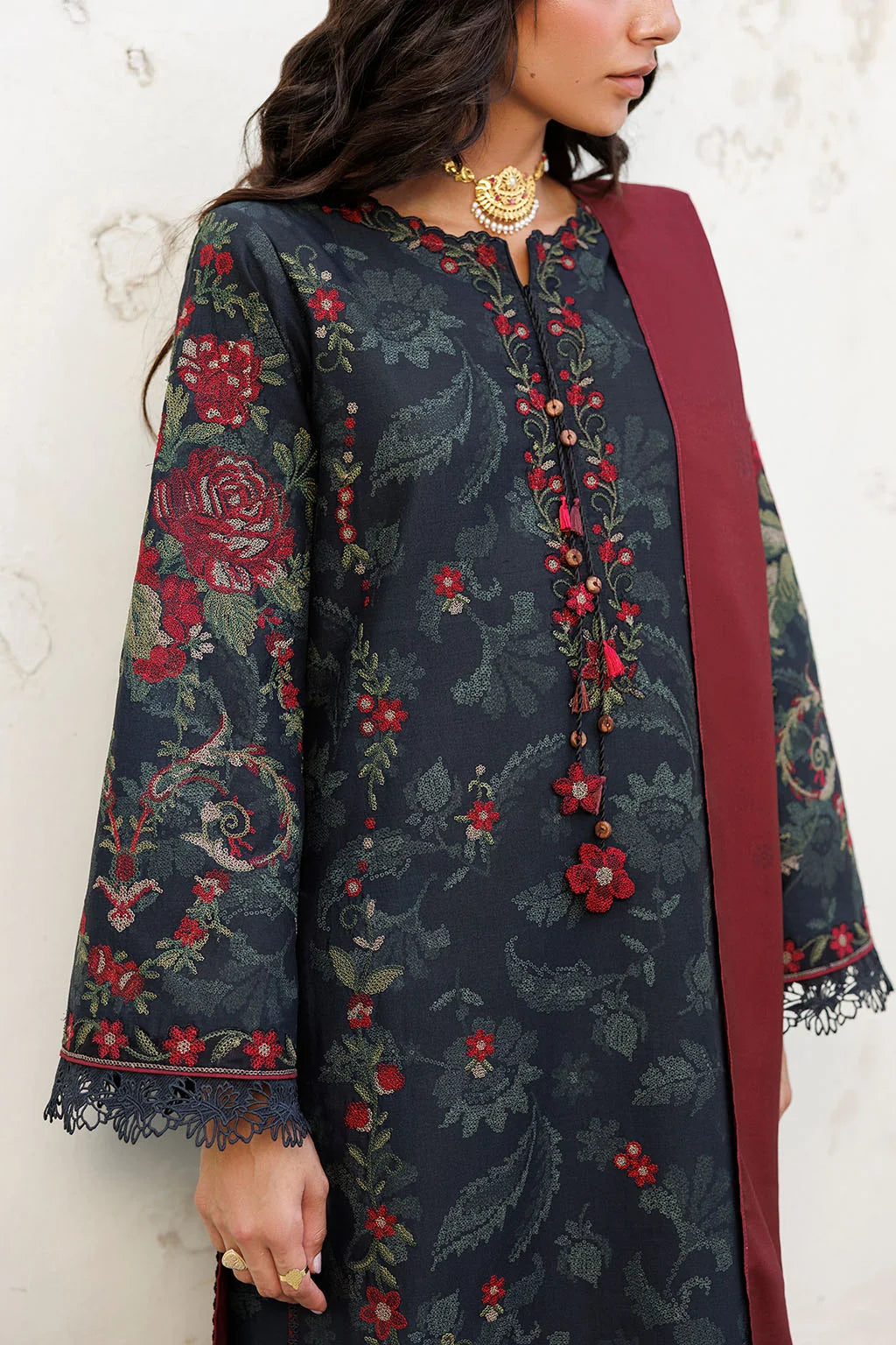 IPF-31 Embroidered Printed Viscose Linen
