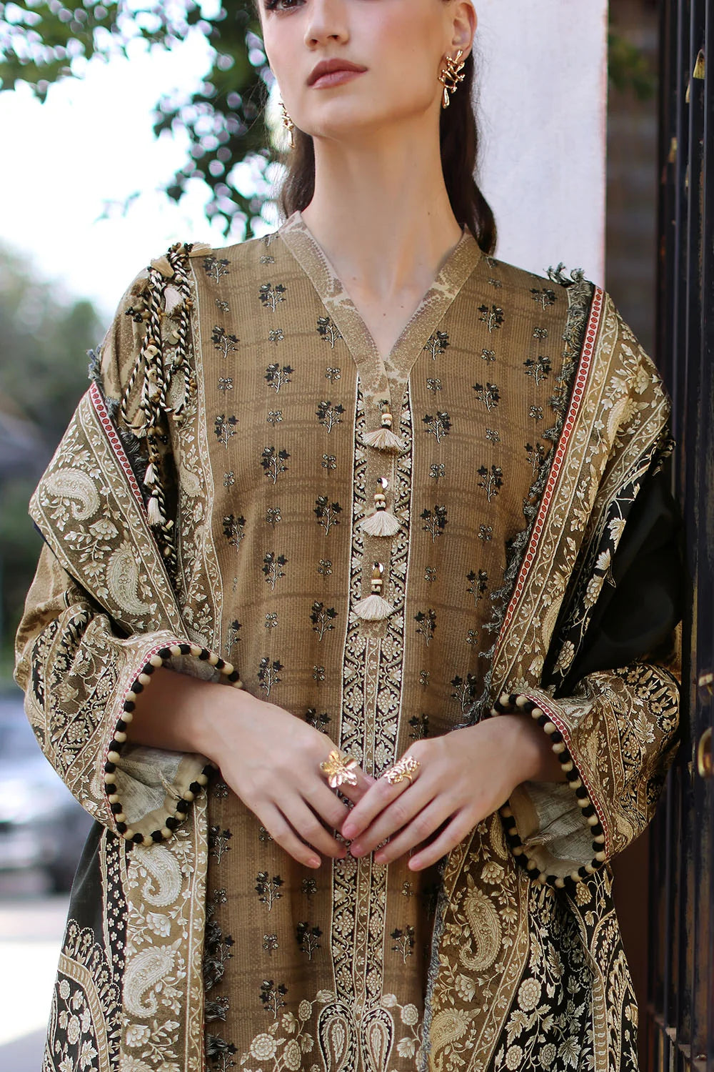 3 Piece Printed Khaddar Suit with Printed Khaddar Dupatta | K-62013