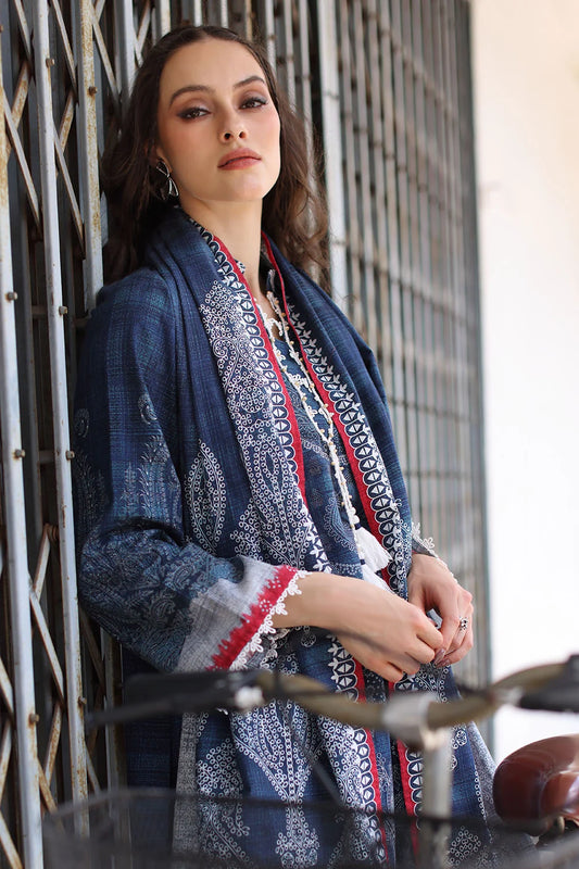 3 Piece Printed Khaddar Suit with Printed Khaddar Dupatta and Printed Trouser | K-62090