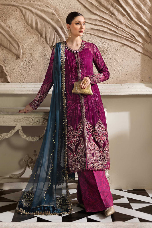 3 Piece Unstitched Embroidered Chiffon Suit | MPC-25-102