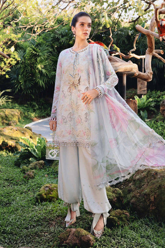 3 Piece Unstitched Embroidered Lawn Suit | MPT-2901-A