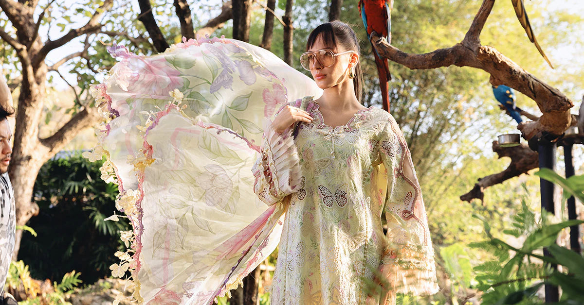 3 Piece Unstitched Embroidered Lawn Suit | MPT-2901-B