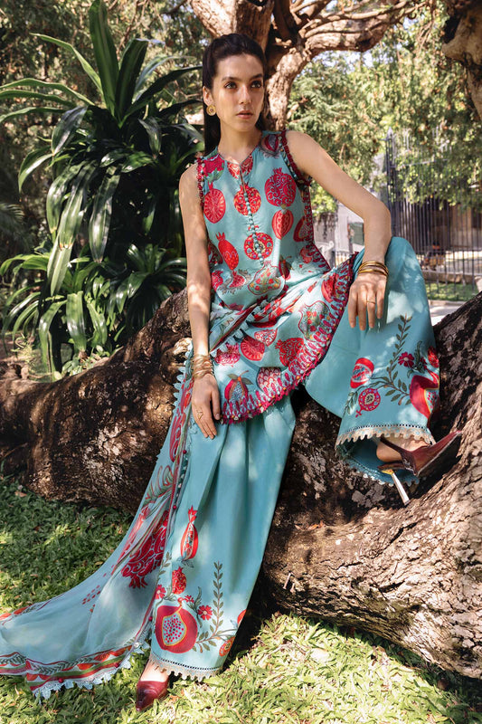 3 Piece Unstitched Embroidered Lawn Suit | MPT-2903-B