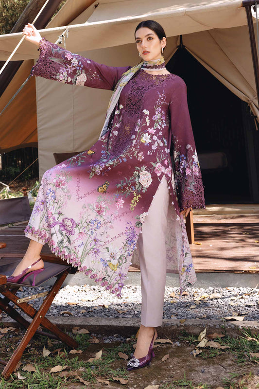 3 Piece Unstitched Embroidered Lawn Suit | MPT-2909-B