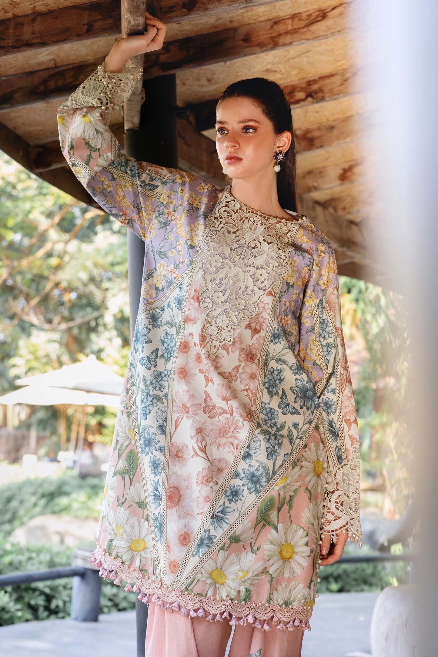 3 Piece Unstitched Embroidered Lawn Suit | MPT-2910-B
