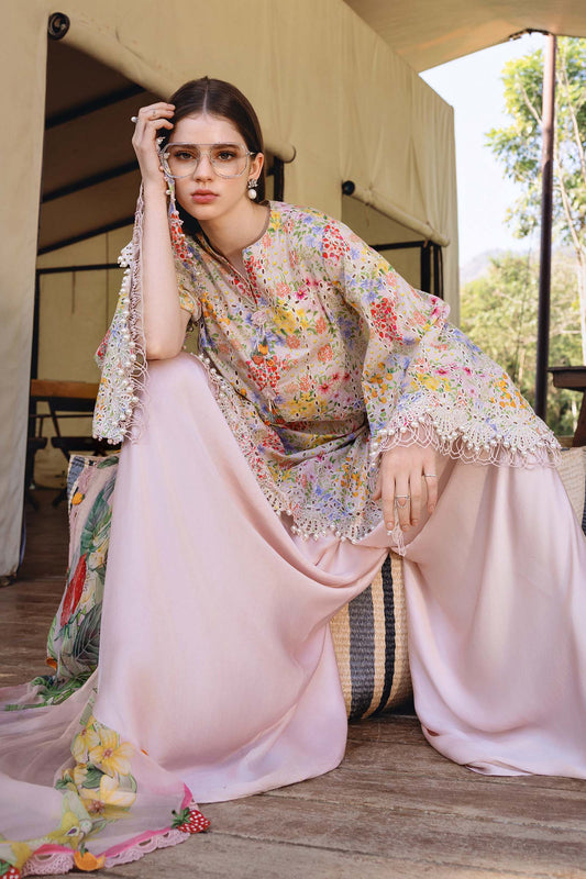 3 Piece Unstitched Embroidered Lawn Suit | MPT-2914-A