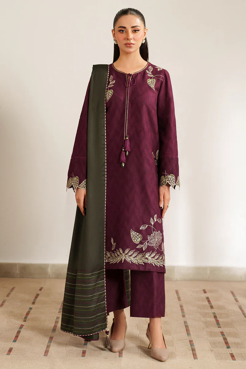 Embroidered Jacquard khaddar UW-0147