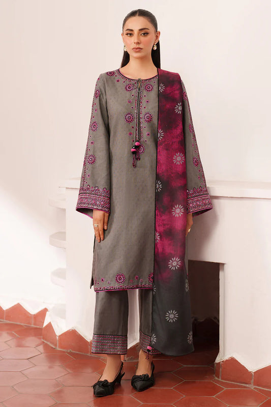 Embroidered Jacquard khaddar UW-0151