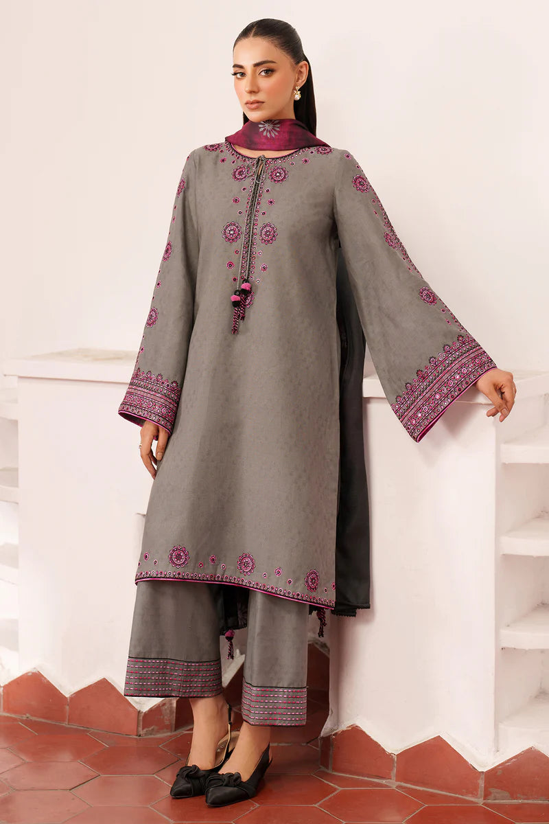 Embroidered Jacquard khaddar UW-0151