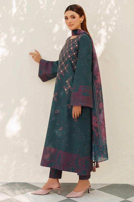 Embroidered Jacquard khaddar UW-0175