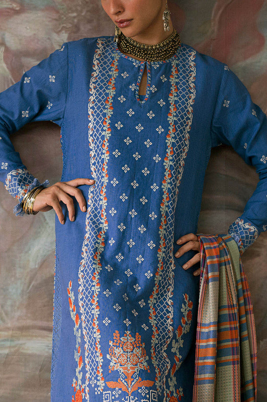 3 Piece Embroidered Suit | W-FB-WH-26-485996