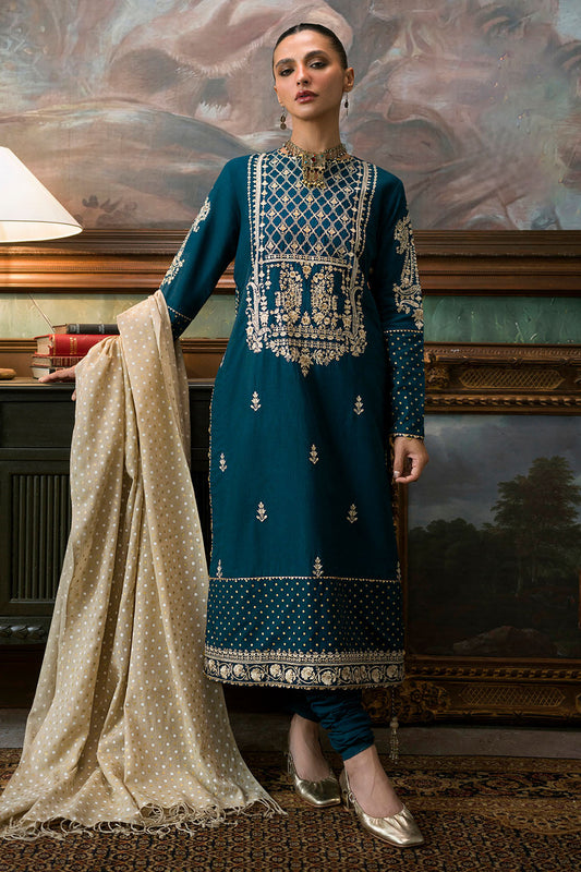 3 Piece Embroidered Suit | W-FB-WH-26-486001