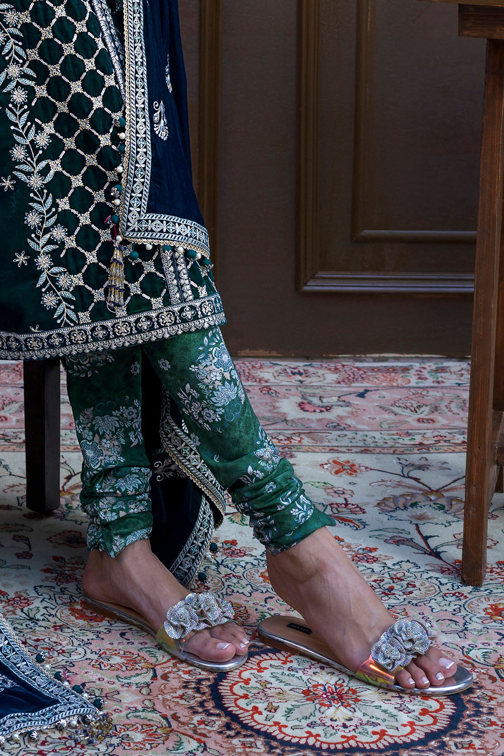 3 Piece Embroidered Suit | W-FB-WH-26-486009