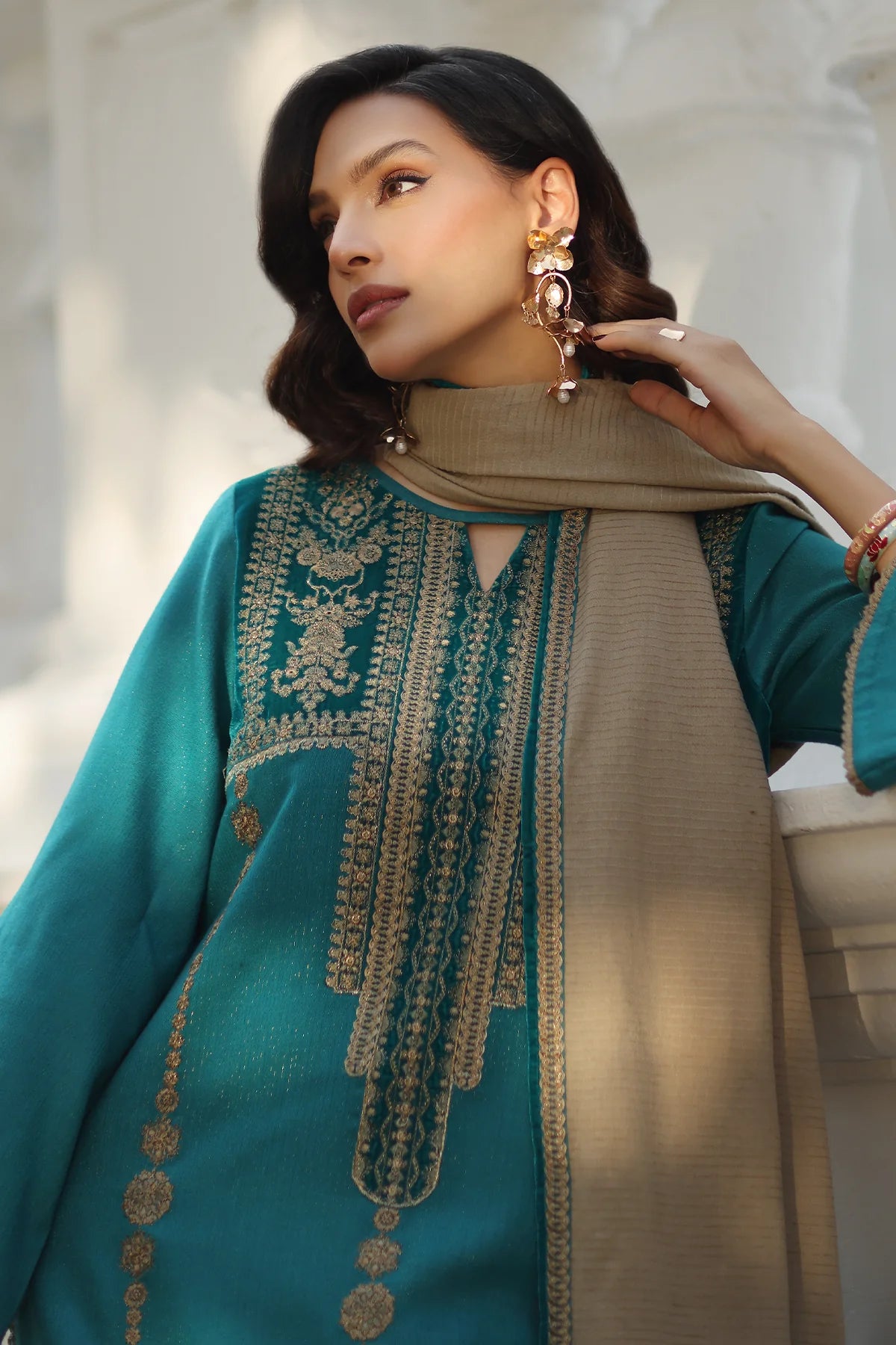 3-PC Unstitched Peach Leather with Velvet CSW5-04