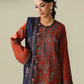 AJULK-02 Embroidered Rod Unstitched 3 Pcs